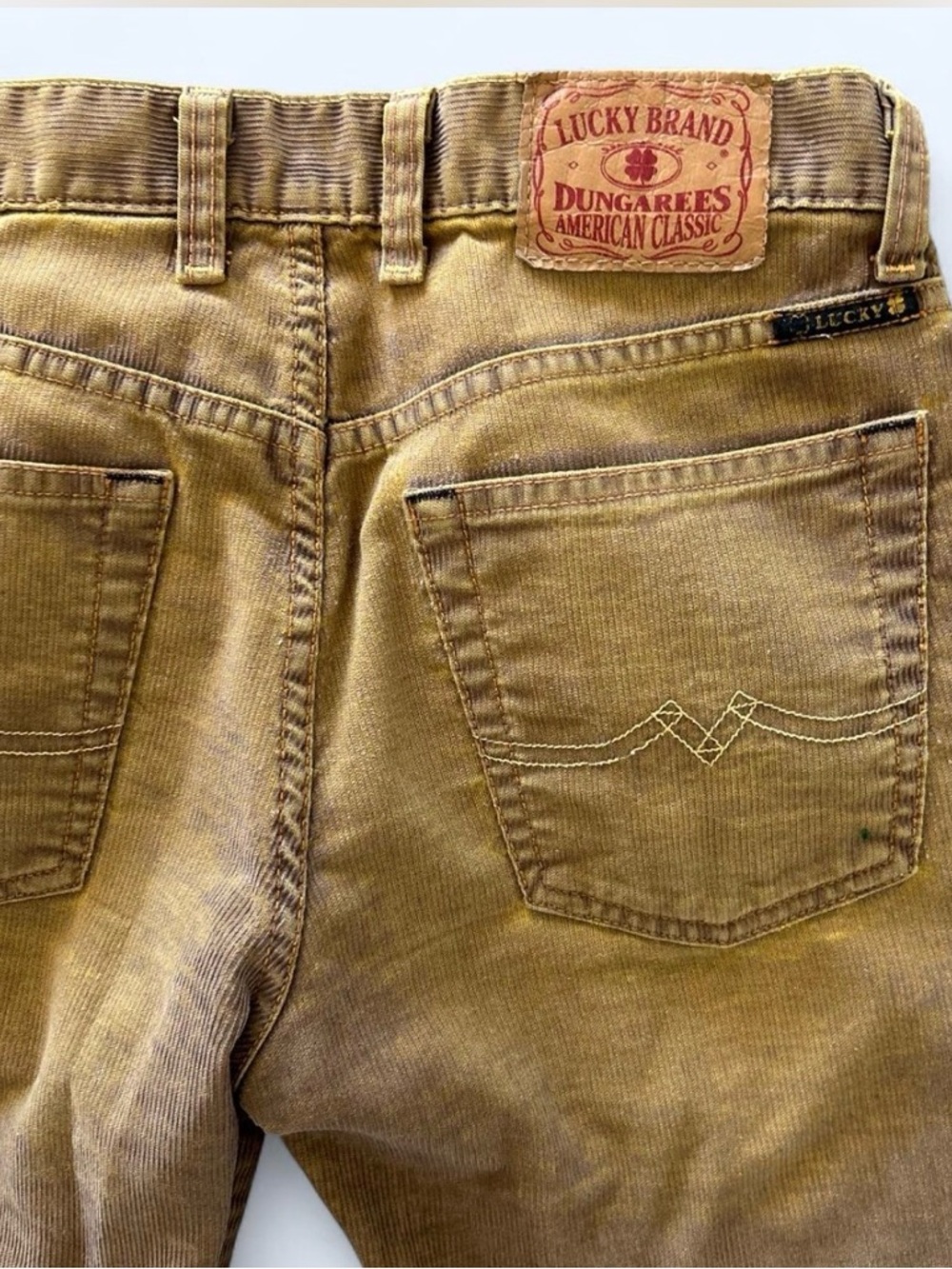 Lucky Brand Brown Corduroy Pants Flare Vintage Wash Size 26” - Picture 4 of 8